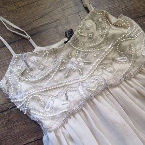 Forever21 Beaded Chiffon Maxi Prom Dress